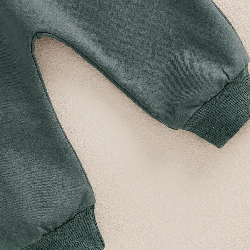 Baby Boys Contrast Color Sweatshirt and Sweatpants Set