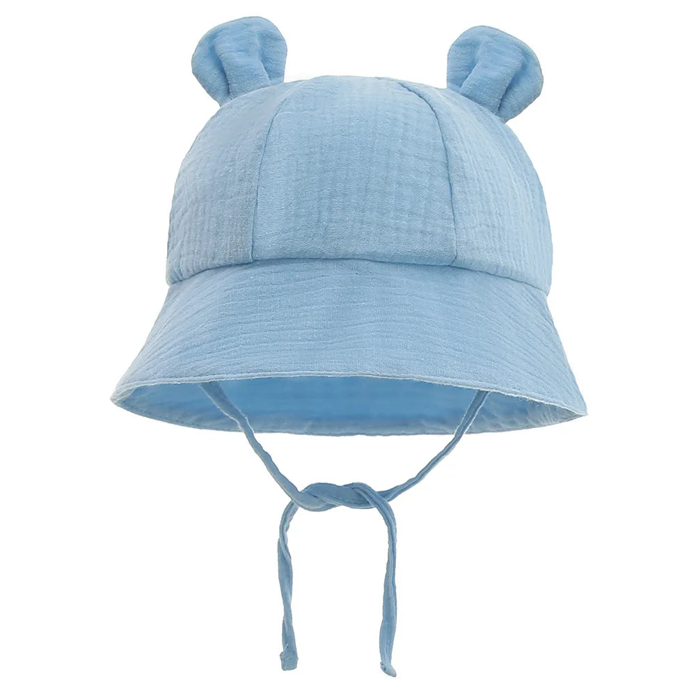Soft Muslin Cotton Baby Sun Hat for 3-12 Months
