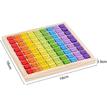 Wooden Montessori Multiplication Table Toy for Kids