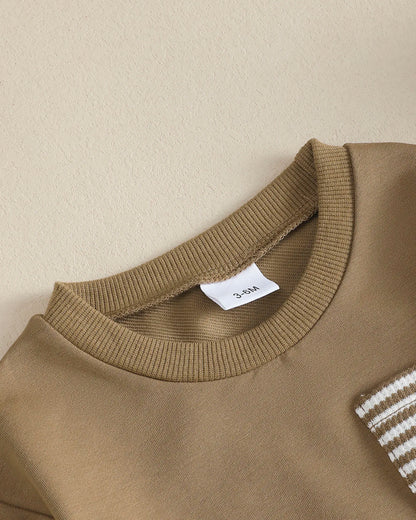 Baby Boys Soft Hoodie and Pants Set for Autumn Winter