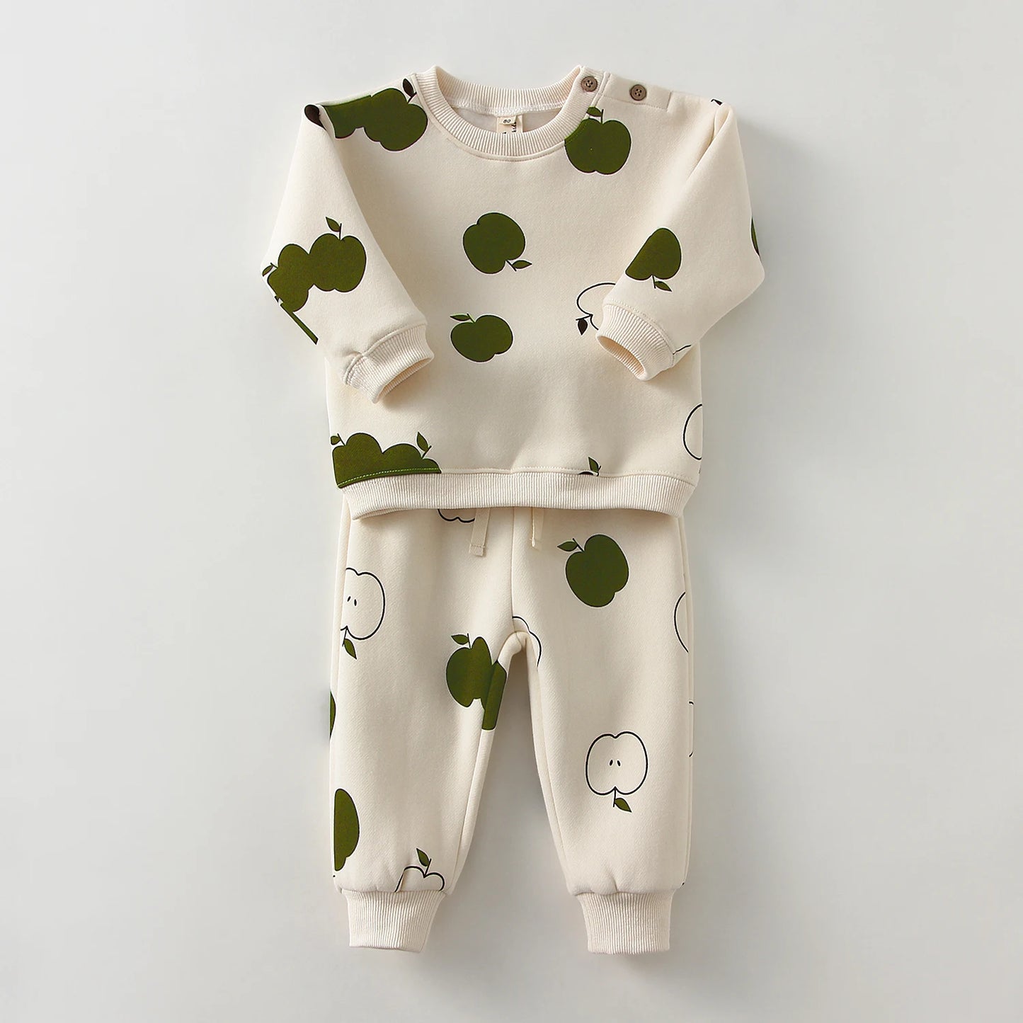 Toddler Fleece Sweater and Pants Set for Spring/Autumn