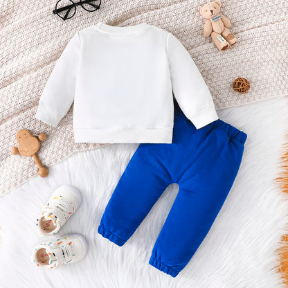Casual Cartoon Bear Outfit for Infants 3-24 Months
