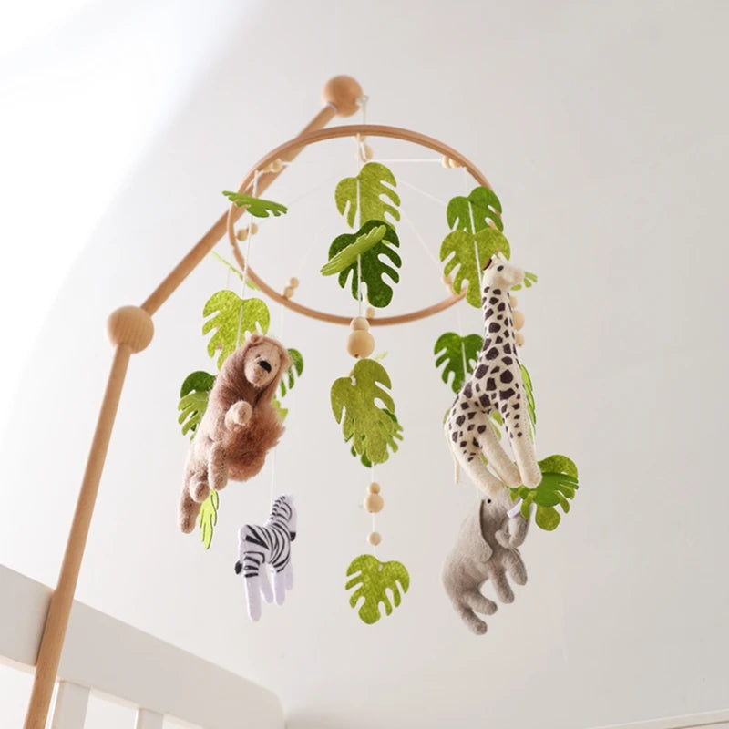 Forest Animal Crib Mobile Rattle Toy for Infants 0-12 Months
