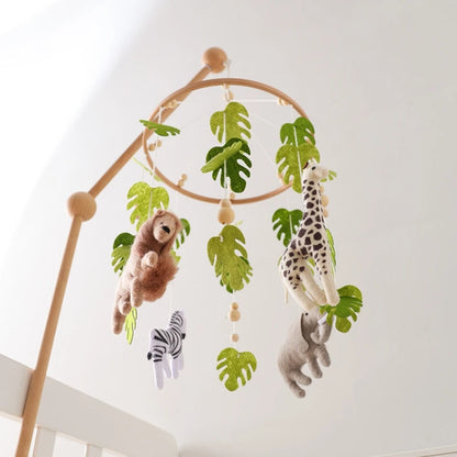 Forest Animal Crib Mobile Rattle Toy for Infants 0-12 Months