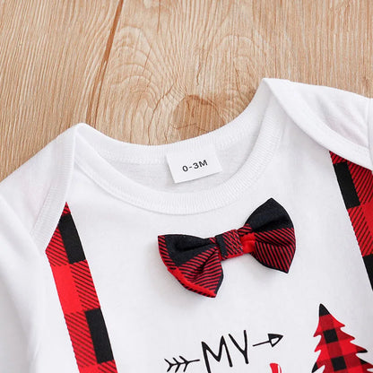 Newborn Long Sleeve Triangle Jumpsuit and Pants Set for Boys and Girls