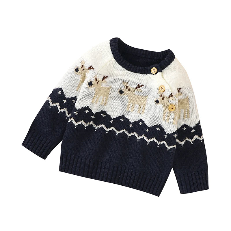 Red Christmas Knit Sweater for Newborns 0-18 Months