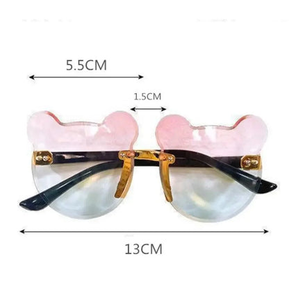 Cute Bear Ears Rimless Sunglasses for Kids