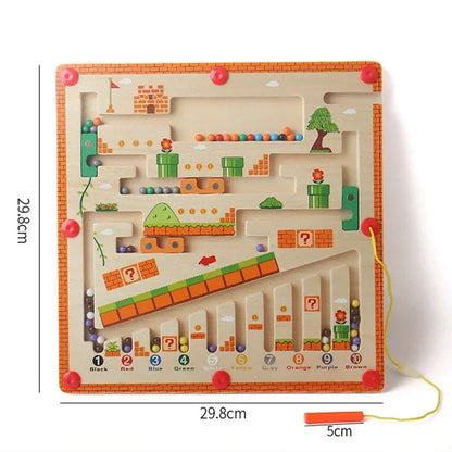 Magnetic Color and Number Maze Educational Toy for Kids