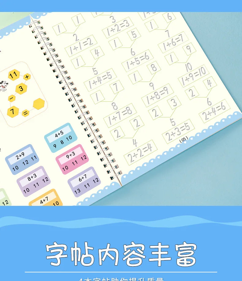 Montessori Reusable Drawing Copybook for Kids' Writing Skills
