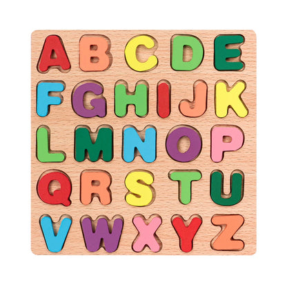 Wooden Alphabet and Number Puzzle for Preschool Learning
