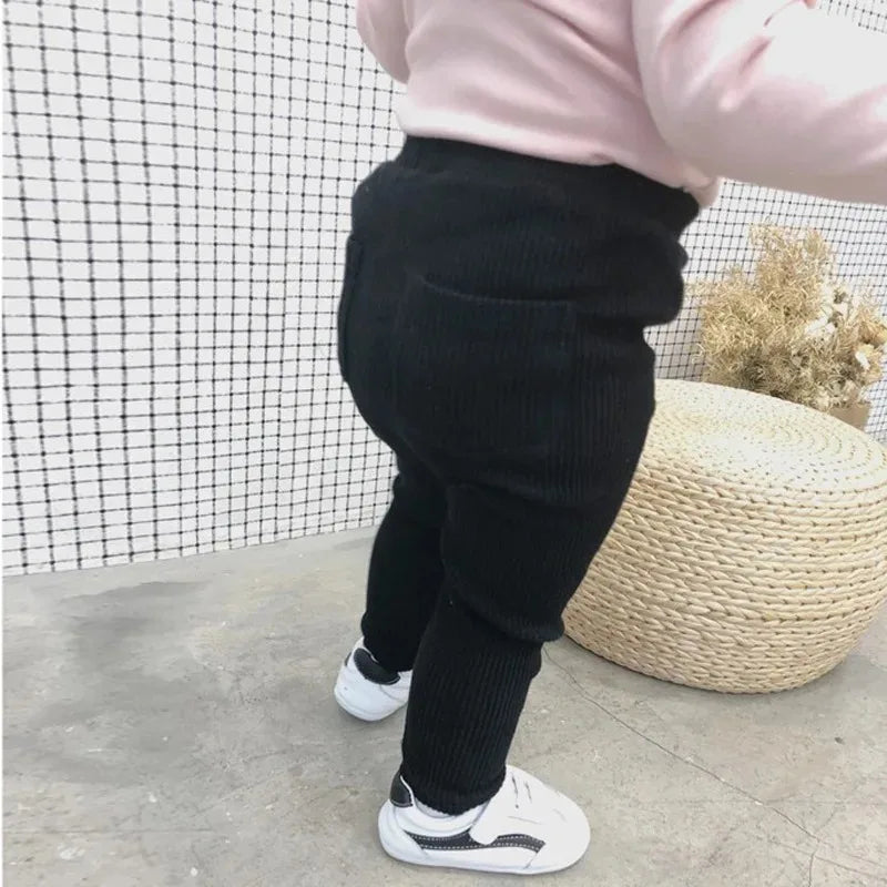 Cotton High Waist Leggings for Baby Girls and Boys