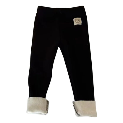 Children's Cartoon Warm Leggings with Feet for Cold Weather
