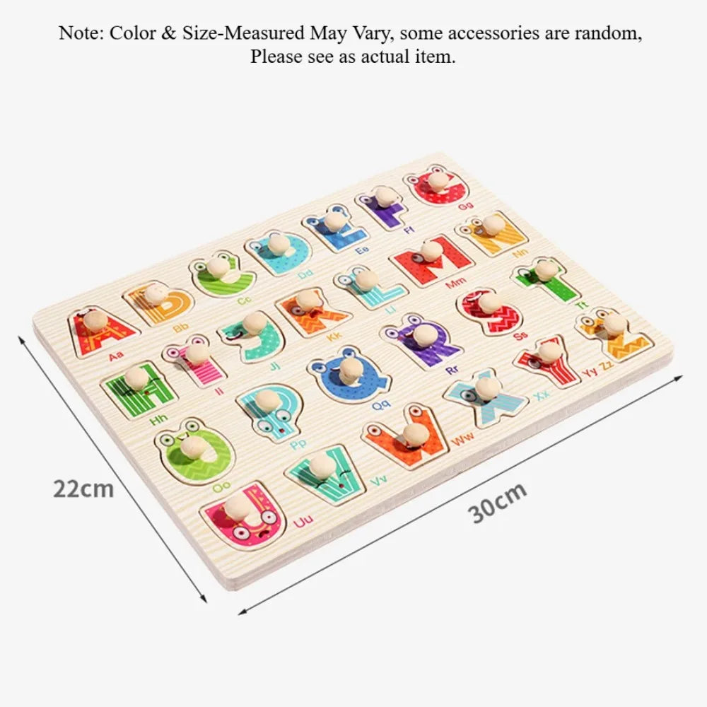 Wooden Montessori Puzzle Game for Toddler Fine Motor Skills