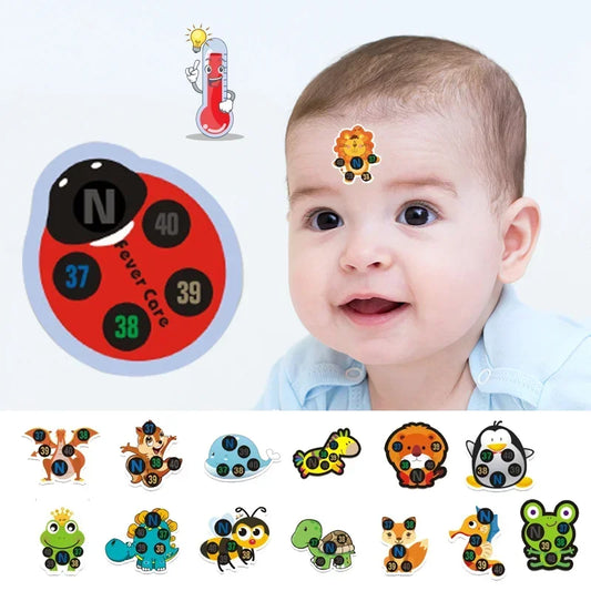 Baby Fever Indicator Strips - 5-10PCS Cartoon Thermometer Stickers