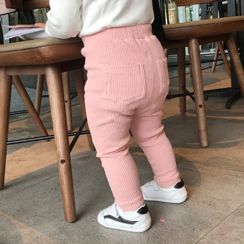 Cotton High Waist Leggings for Baby Girls and Boys