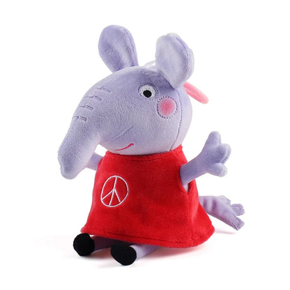 19 cm 100 % ekte PEPPA PIG utstoppet myk dukke Peppa George Zoe Suzy Rebecca Emily Danny Pedro bjørn Dinosaur Barn Plysj leketøy