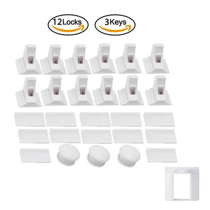 Invisible Magnetic Child Safety Locks for Cabinets and Drawers