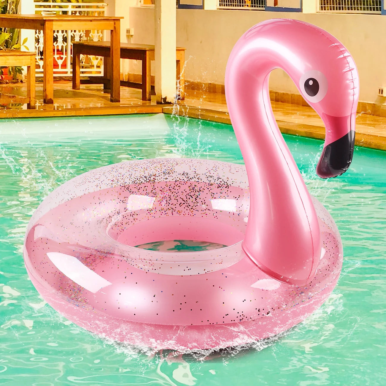 Flamingo Inflatable Pool Float for Kids and Adults