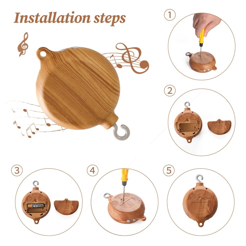 Baby Crib Music Box Rattle - Soothing Toy for Newborns