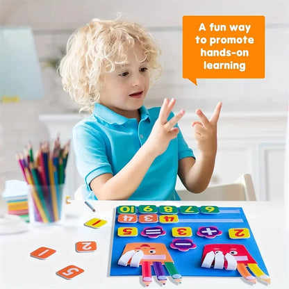 Educational Felt Learning Board for Kids - Math Skills Toy