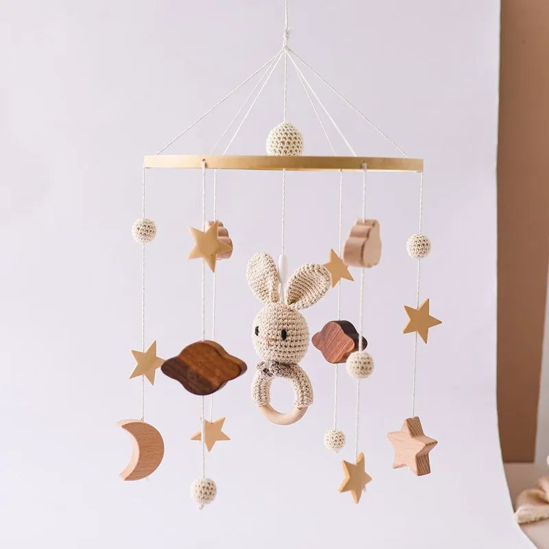 Musical Baby Cloud Rattle & Crib Mobile for Newborns