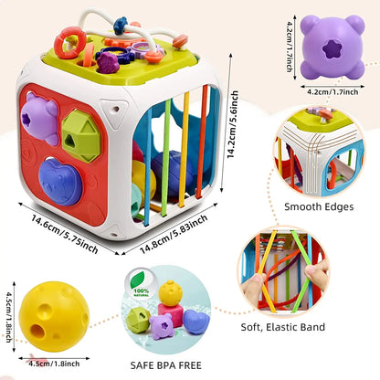 Montessori Shape Sorter Toy for Babies 0-3 Years