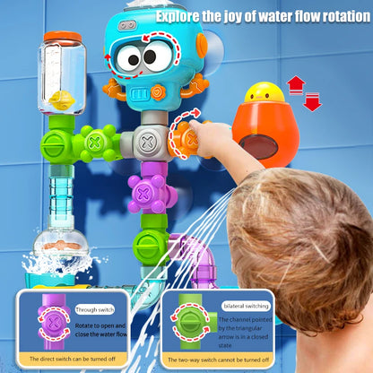 Suction Cup Water Spinner Toy Set for Toddlers and Kids