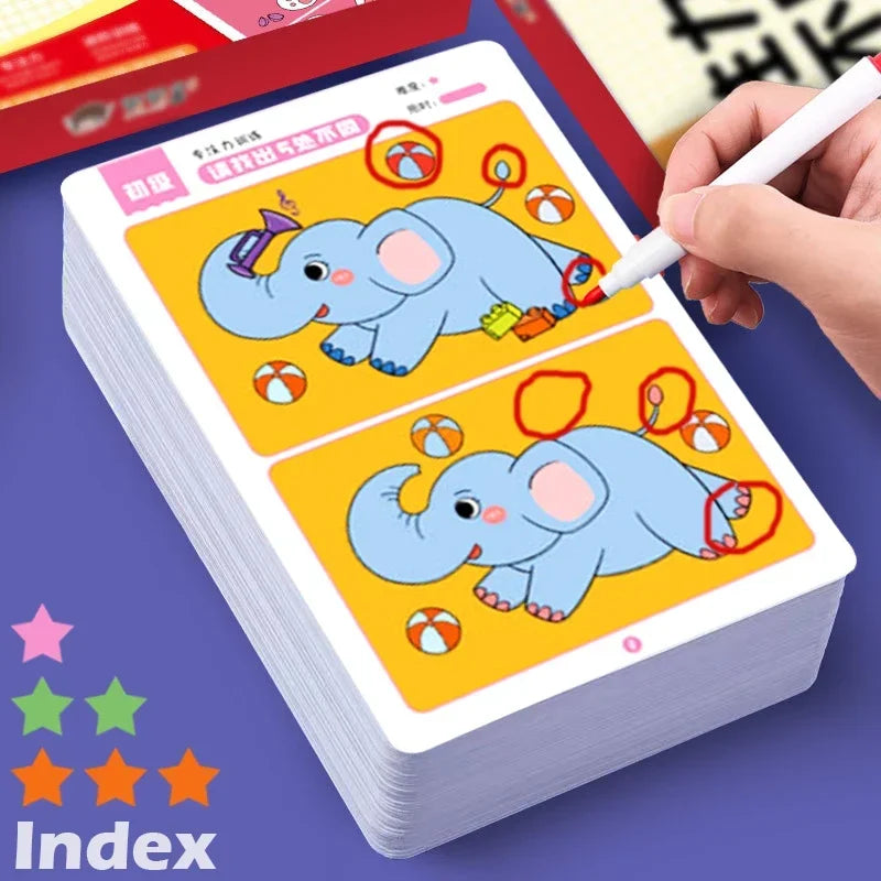 64-piece Montessori Educational Game Cards for Kids