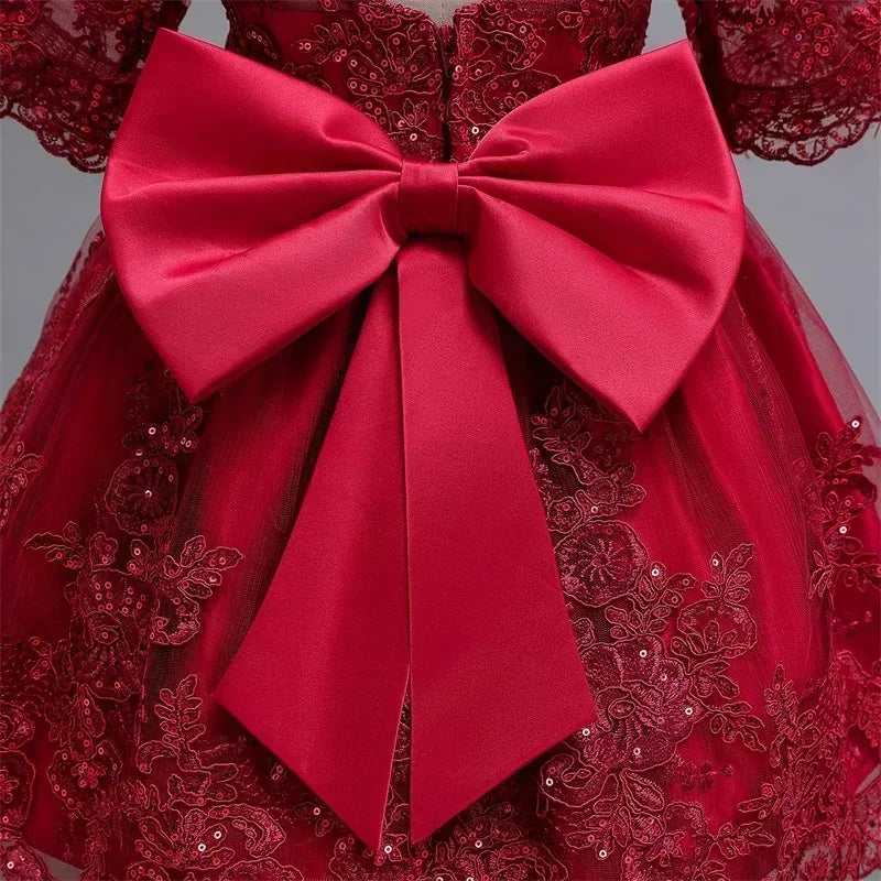 Toddler Girls Floral Embroidery Dress for Special Occasions
