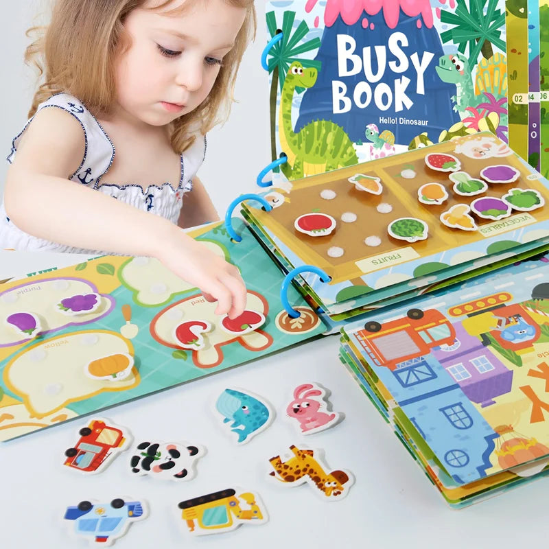 Montessori Busy Book for Early Learning in Children 1-3 Years