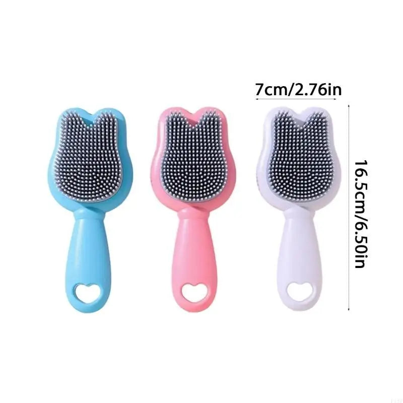 Silicone Scalp Massager Brush for Babies with Cartoon Design