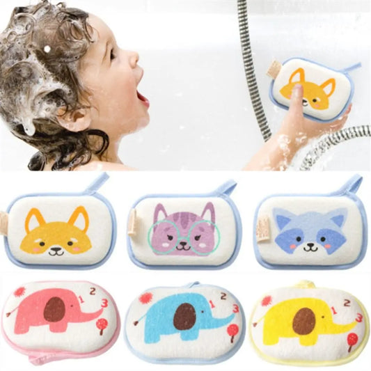 Cartoon Animal Bath Massager and Body Scrubber Sponge