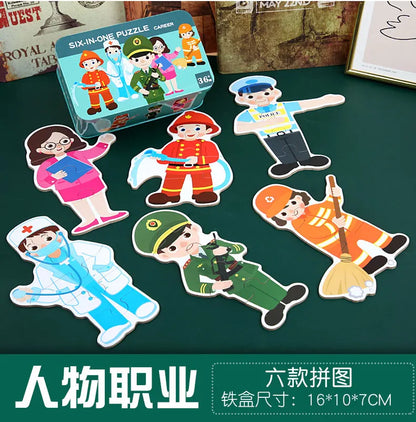 Alphabet and Number Wooden Puzzle for Toddlers 1-3 Years