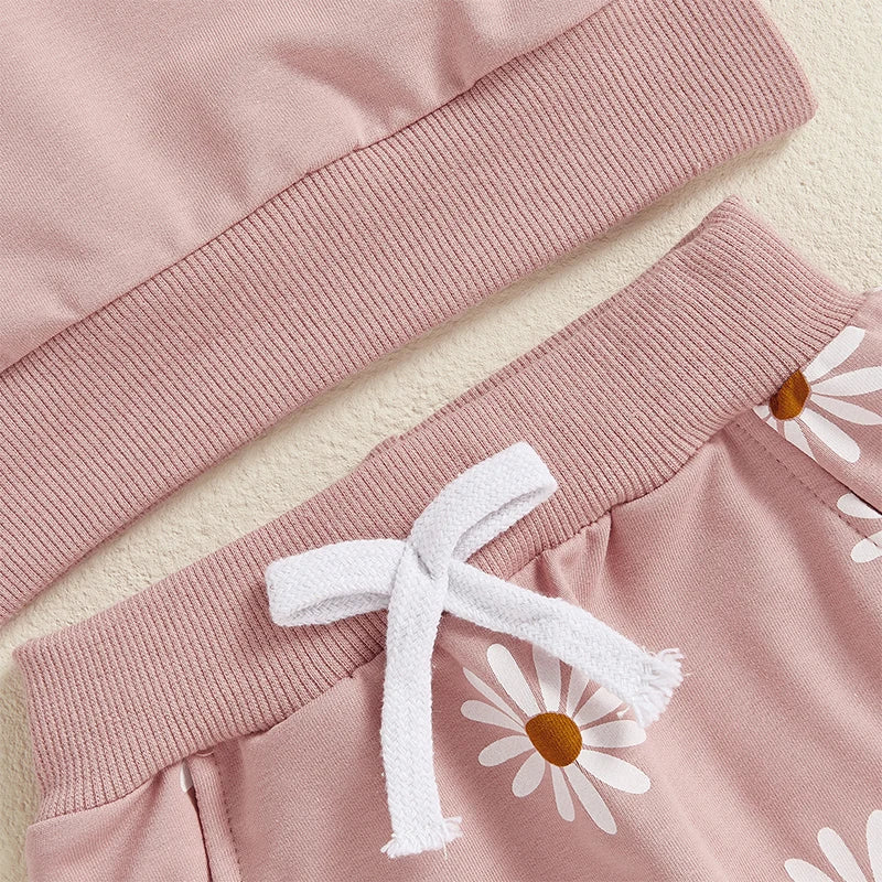 Baby Girl 2PCS Outfit Set - Long Sleeve Sweatshirt & Pants