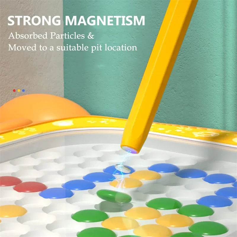 Large Magnetic Drawing Board with Beads and Pen for Kids