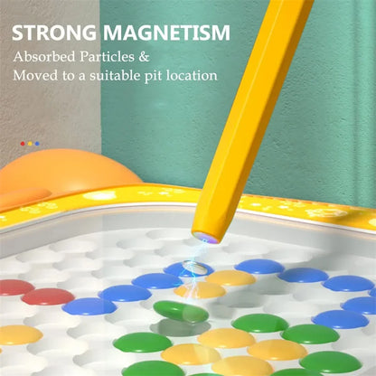 Large Magnetic Drawing Board with Beads and Pen for Kids