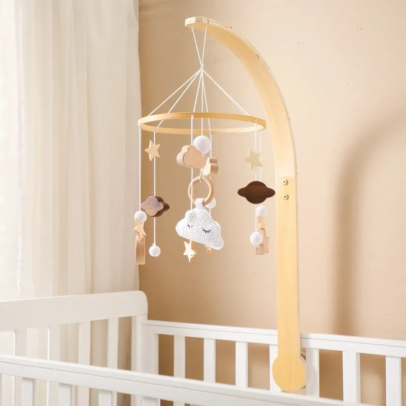 Musical Baby Cloud Rattle & Crib Mobile for Newborns