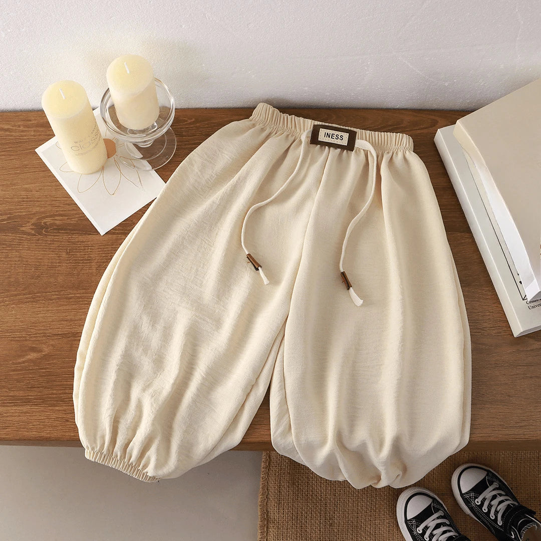 Kids Summer Jogger Pants for Boys and Girls, Solid Colors