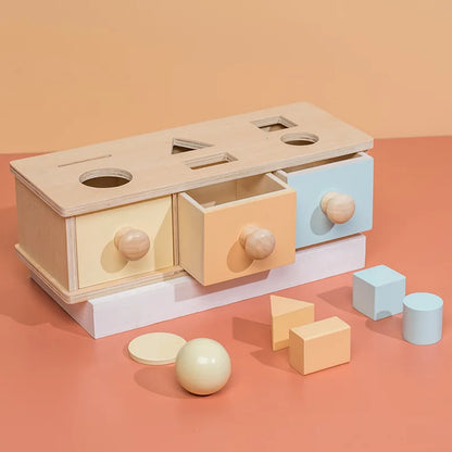 Montessori Wooden Sensory Toy for Infants - Color and Shape Match