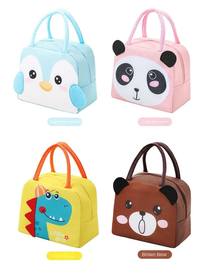 Cartoon Kinder Lunch Bag Wärmedämmung Aluminiumfolie Hochwertiges wasserdichtes Oxford-Gewebe Tragbare Lunch Bags Tote Neu