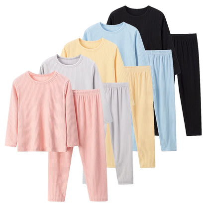 Children's 2-Piece Thermal Underwear Set for Fall/Winter