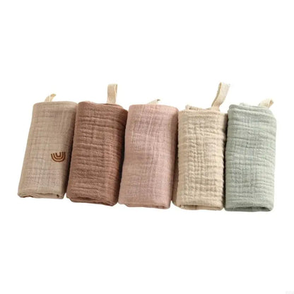 5-Pack Baby Cotton Burp Cloths and Wipes for Newborns