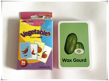 36 Pcs Animal Shape & Color Learning Cards for Kids