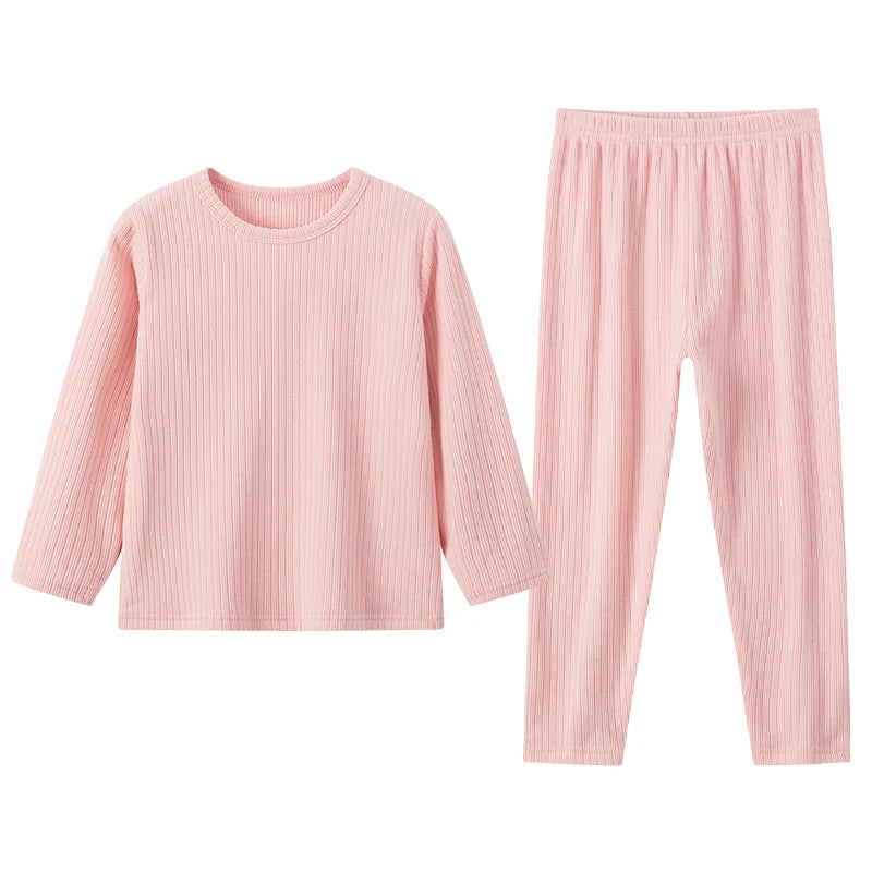 Children's 2-Piece Thermal Underwear Set for Fall/Winter