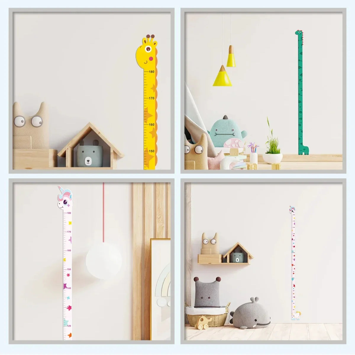 Giraffe Height Ruler Wall Sticker for Kids Nursery Decor