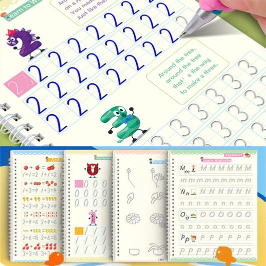 Montessori Reusable Drawing Copybook for Kids' Writing Skills