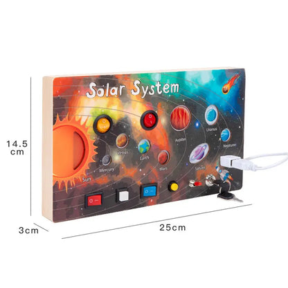 Montessori Busy Board for Children with LED Light Activities