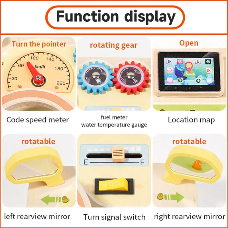 Montessori Busy Board for Children with LED Light Activities