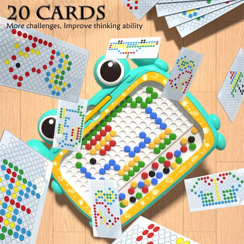 Large Magnetic Drawing Board with Beads and Pen for Kids