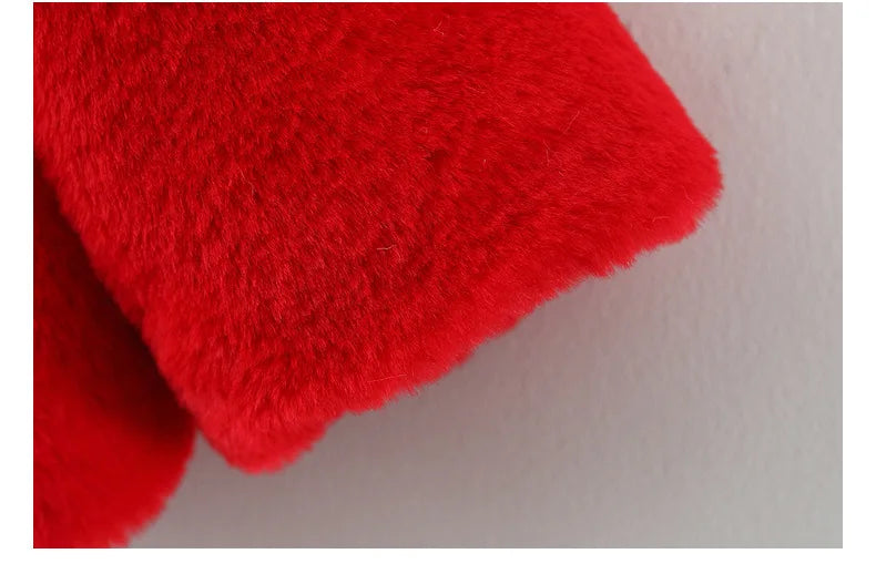 Warm Faux Fur Autumn Jacket for Baby Girls